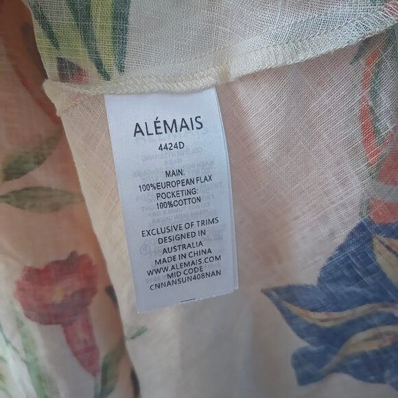 Alemais Erames floral pattern square-necked linen halter dress - Picture 11 of 12